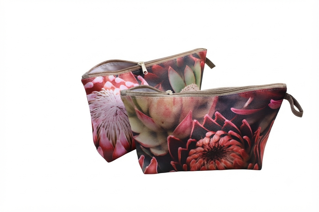 Pink Protea Make-up/Toiletries Bag