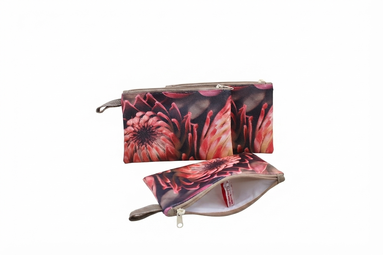 Pink Protea Make-up/Toiletries Bag