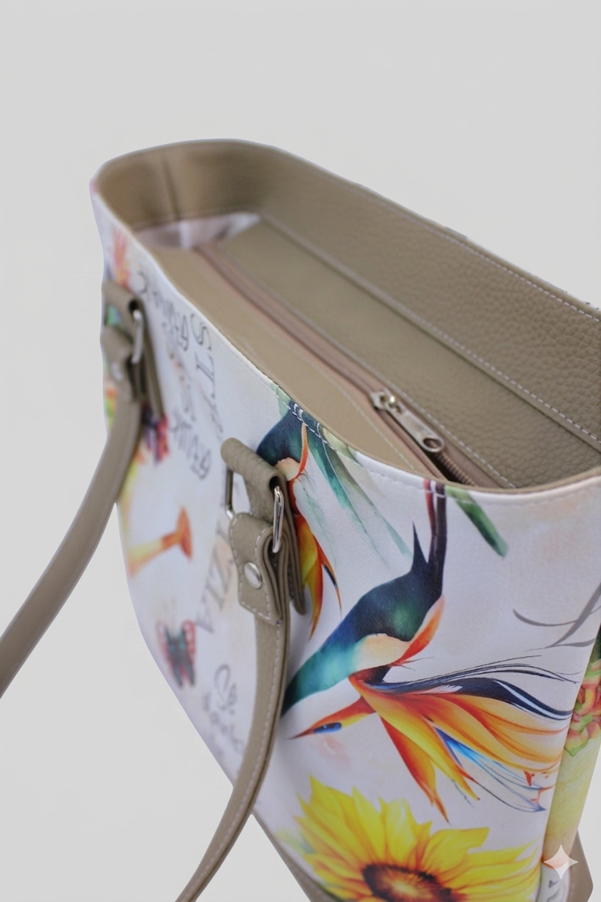 Afrikaans Words & Taupe Tote