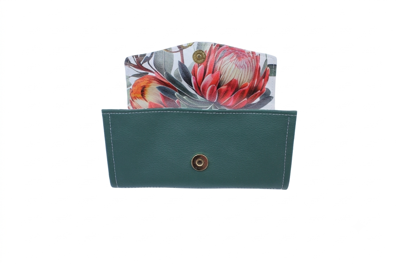 Protea & Bottle Green Ladies Wallet