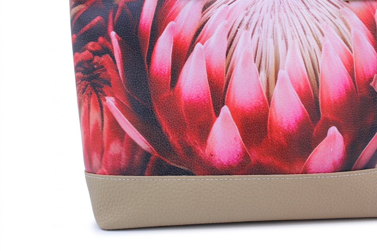 King Protea and Taupe Tote Bag