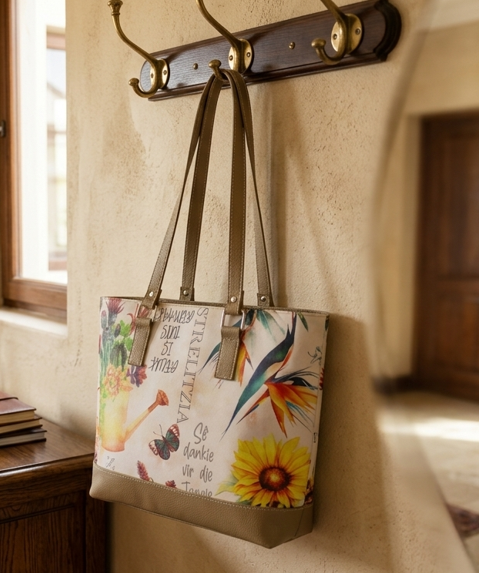 Afrikaans Words & Taupe Tote